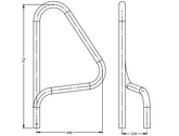G5 Standard Grab Rail Narrow Spaced Figure 4 - Single - For Concreting In